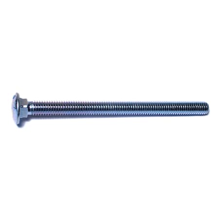 Midwest Fastener Carriage Bolt, Square Neck, 14 (Coarse), 6 in L, Steel, Zinc Plated, 25 PK 01132